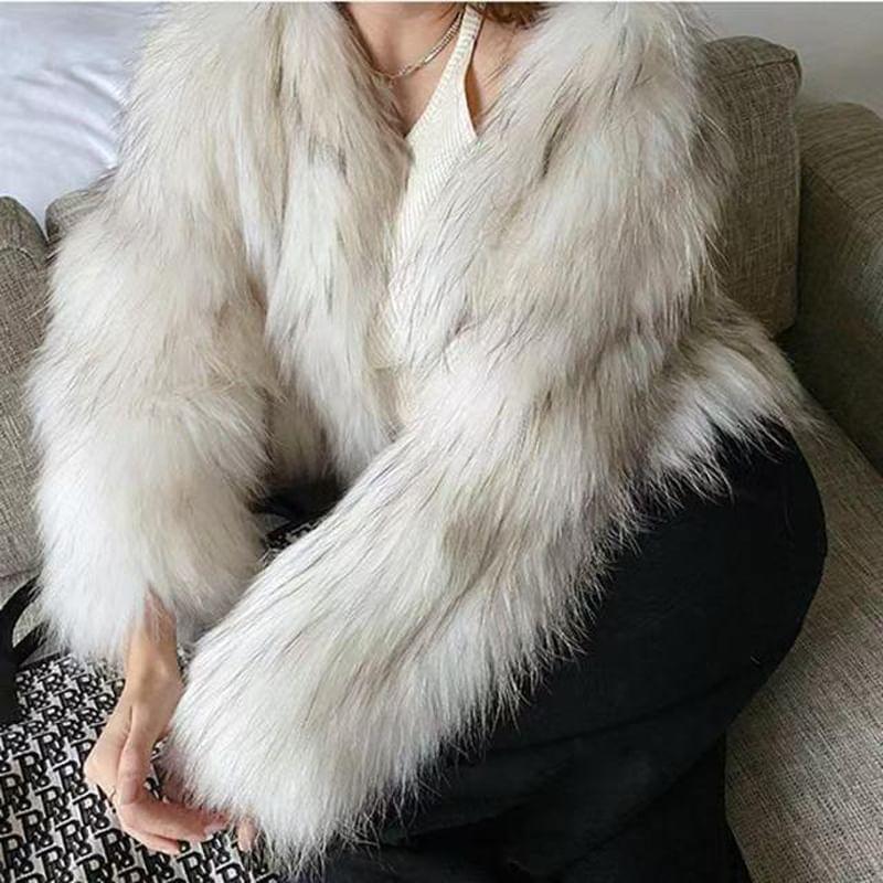 Plain Fluffy Open Front Jacket Product Image