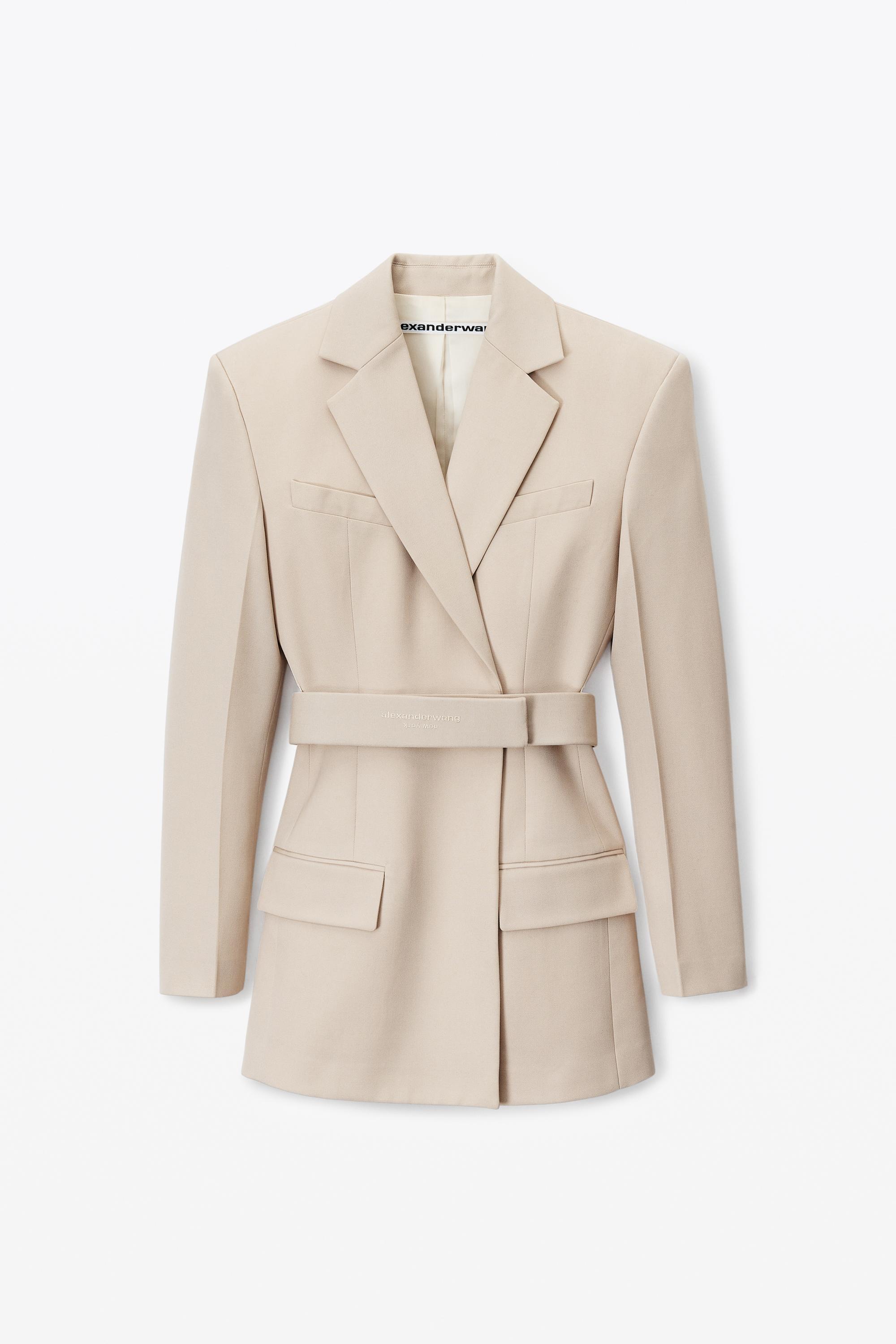 Belted Blazer Dress In Wool Tailoring product image