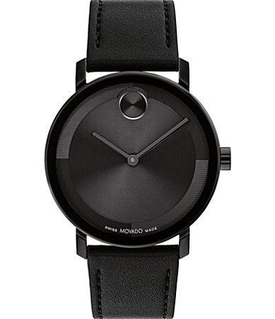 Men's Movado BoldÂ® Evolution Black IP Strap Watch with Textured Tonal Black Dial (Model: 3601123) Product Image