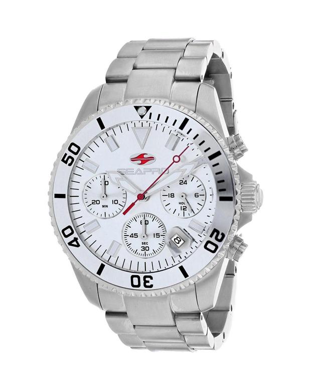 Seapro Mens Scuba 200 Chrono Silver Dial Watch - SP4350 - Silver Product Image