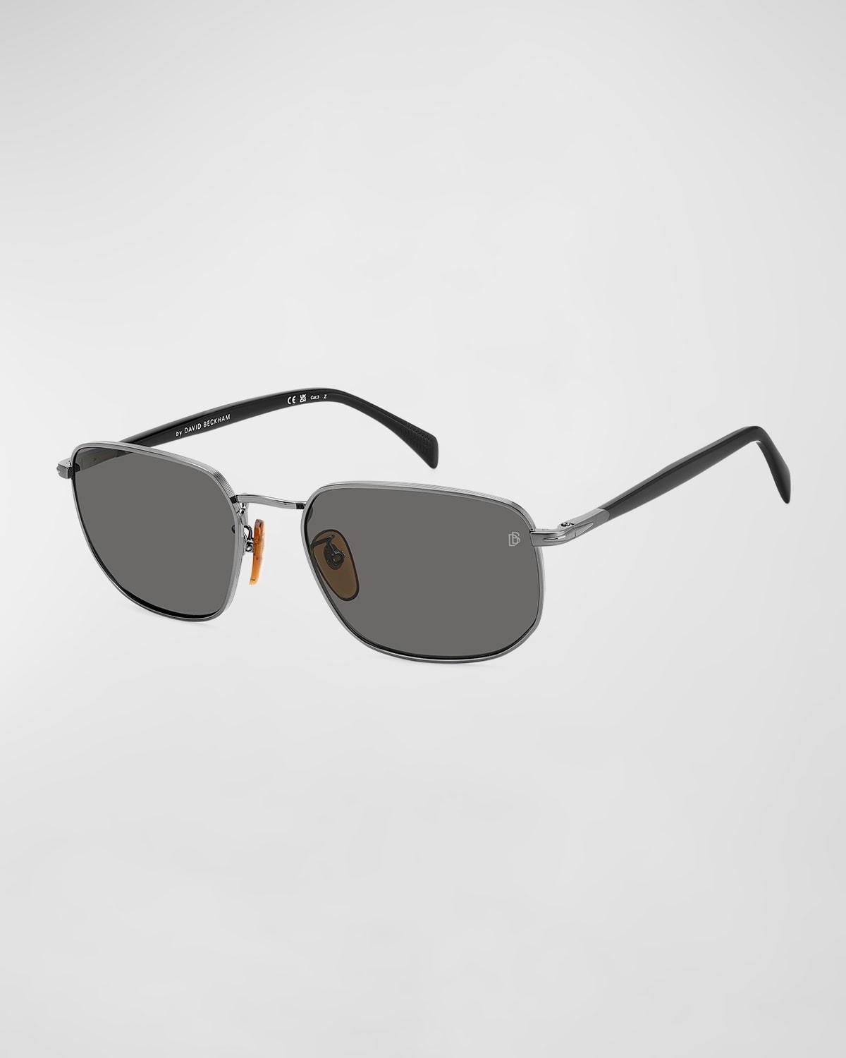 Men's Polarized Metal Rectangle Sunglasses Product Image