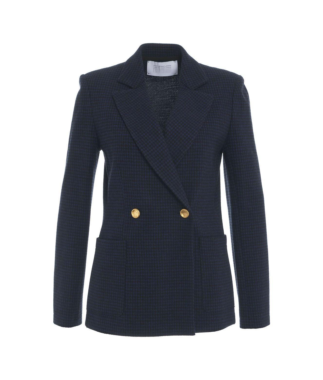 Double-breasted blazer in virgin wool blend Product Image