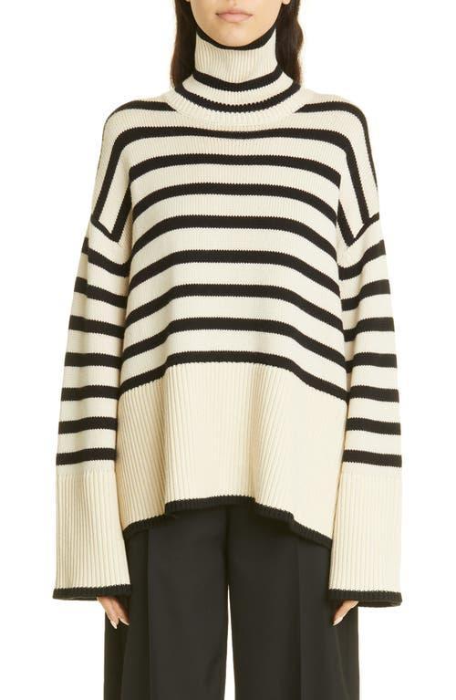 Totme Stripe Wool Blend Turtleneck Sweater Product Image