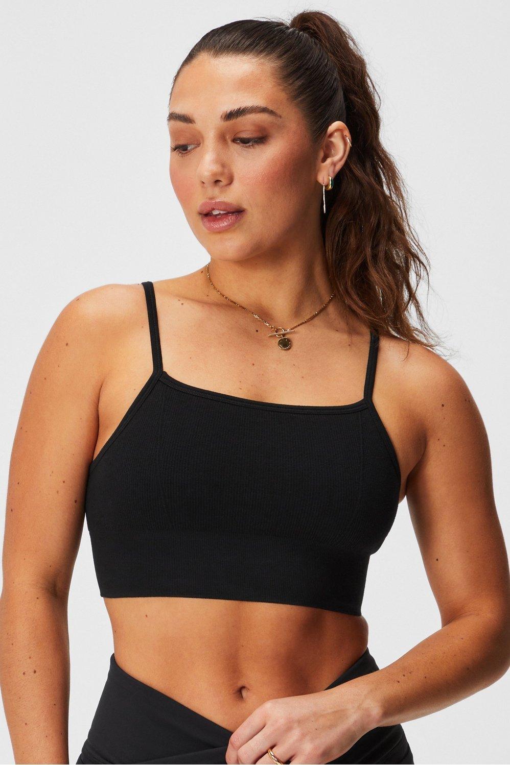 Fabletics Cloud Seamless Midi Bralette Womens black Size M Product Image