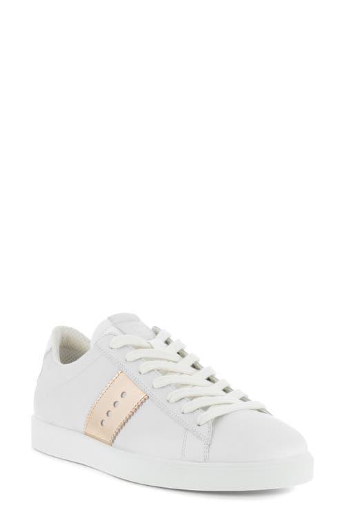 Ecco Womens Street Lite Retro Sneakers - White Product Image