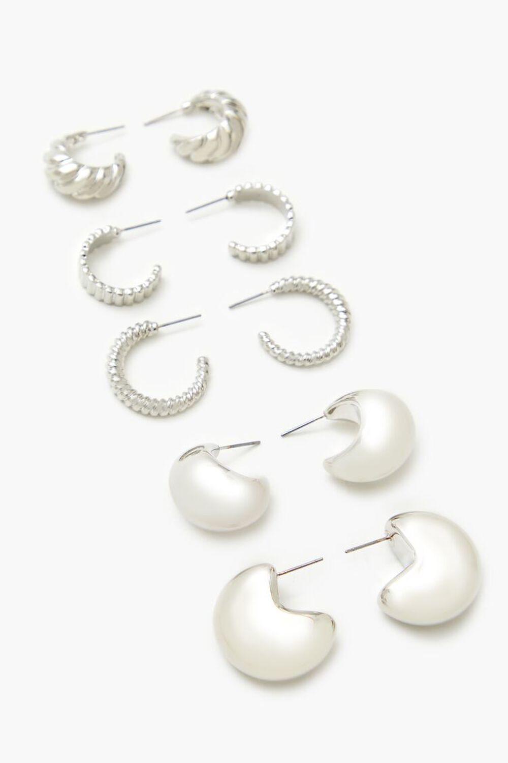 Twisted & Etched Hoop Earring Set | Forever 21 Product Image