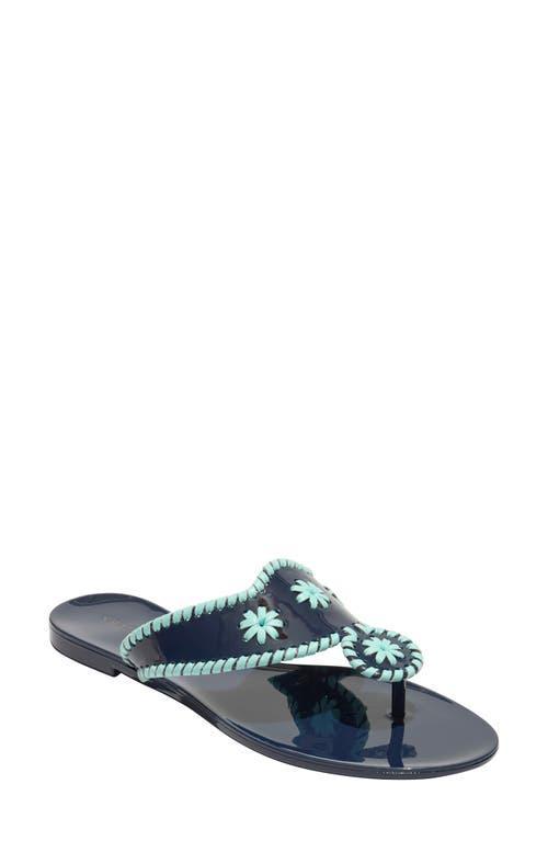 Jack Rogers Womens Jacks Jelly Whipstitch Slip On Thong Sandals Product Image