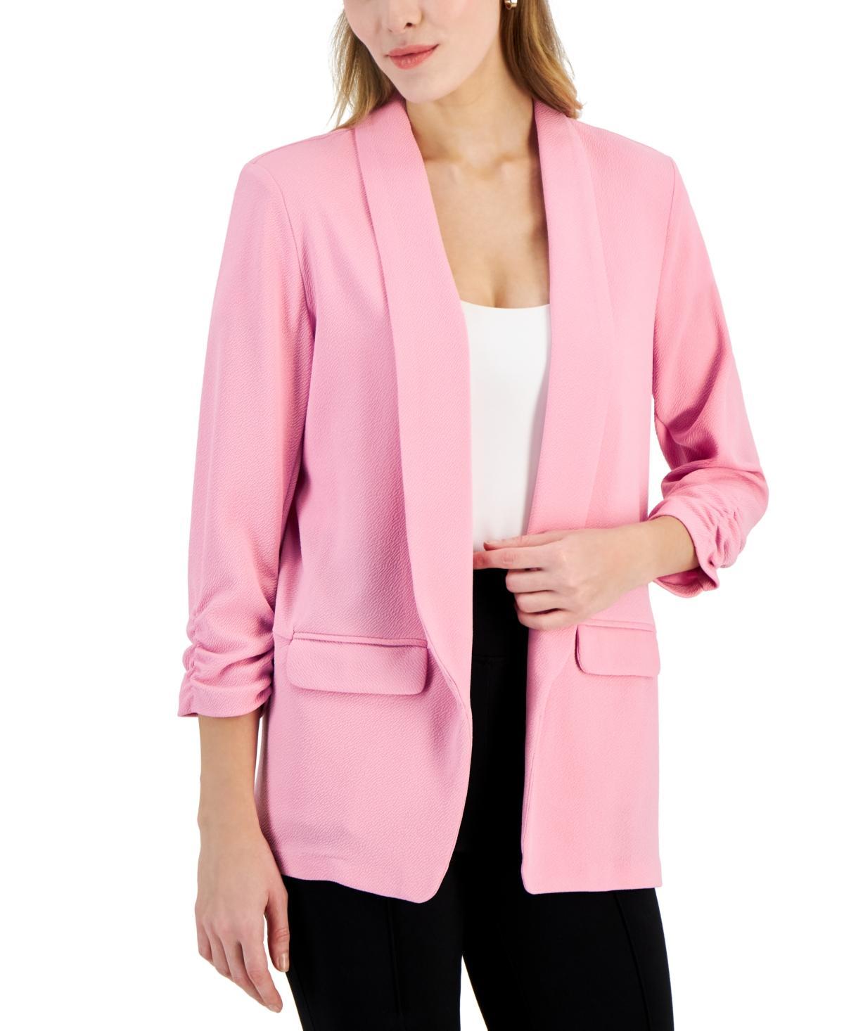 Bar Iii Womens Knit 3/4-Sleeve Boyfriend Blazer, Created for Macys Product Image