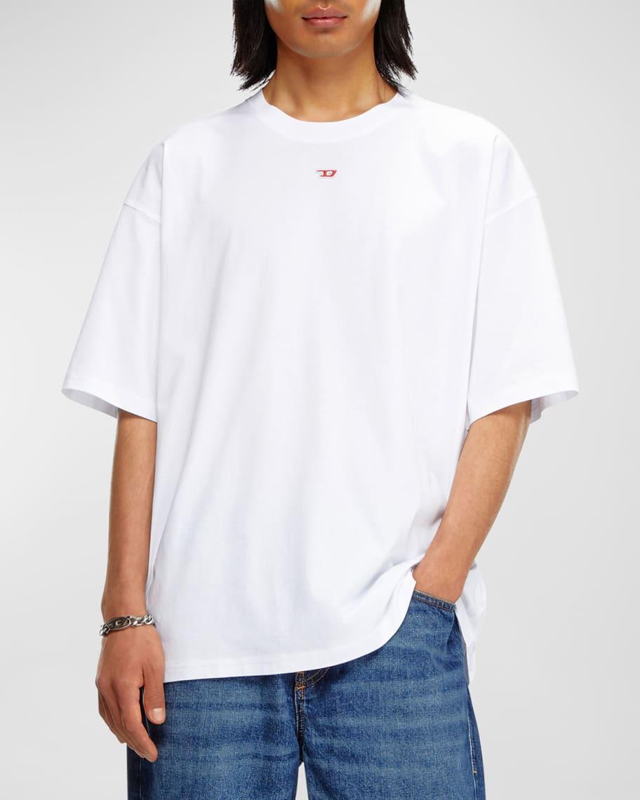 Mens T-Shirt with Embroidered D Patch Product Image