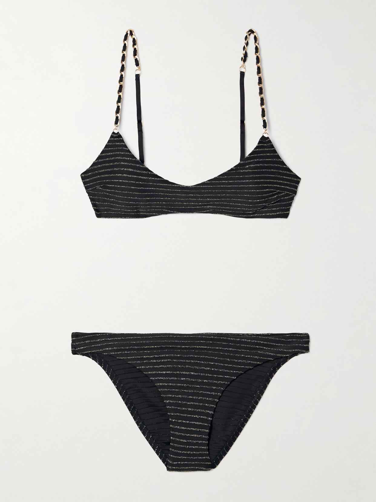 Waverly Chain Bikini In Black Product Image