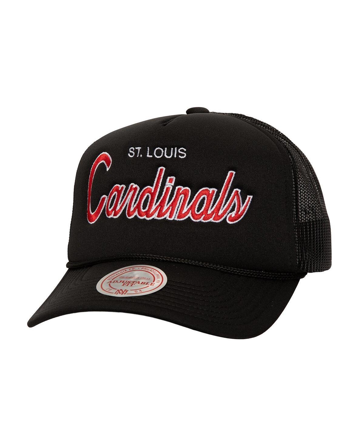 Mens Mitchell & Ness St. Louis Cardinals Script Trucker Adjustable Hat Product Image