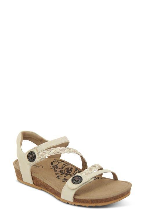 Aetrex Jillian Braided Leather Strap Sandal Product Image