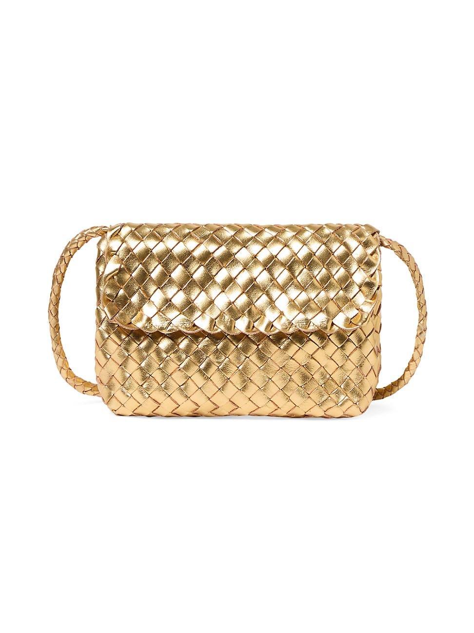 Womens Billie Woven Leather Shoulder Bag Product Image