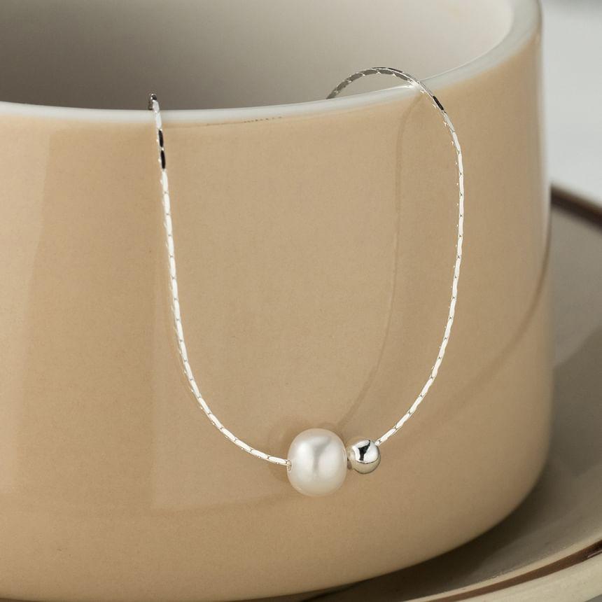 S925 Sterling Silver Freshwater Pearl Pendant Necklace Product Image