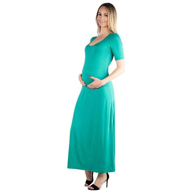 Maternity 24Seven Comfort Apparel Casual Maxi Dress, Womens Product Image