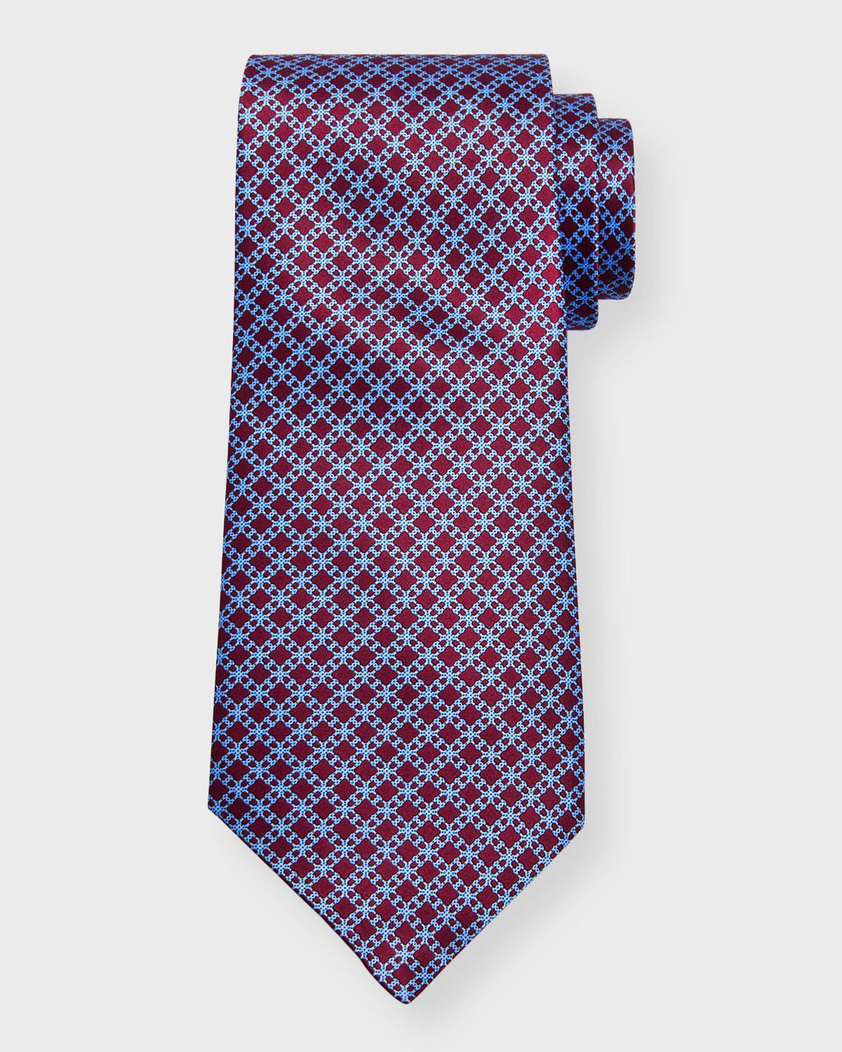 Mens Silk Multi-Grid Tie Product Image