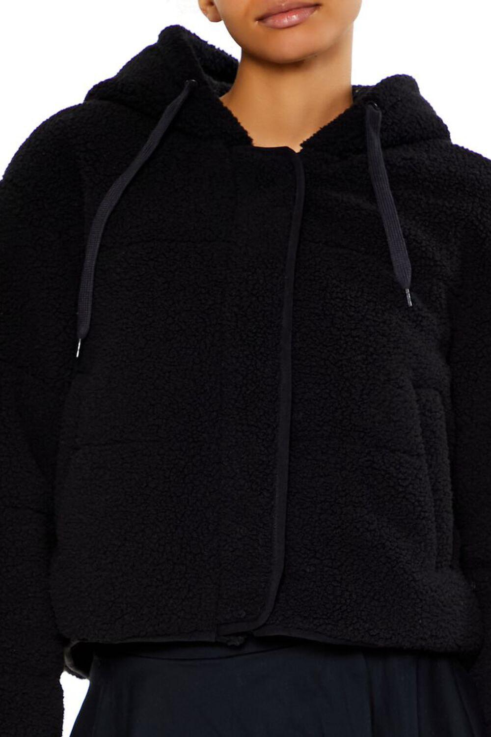 Active Hooded Faux Shearling Jacket | Forever 21 Product Image