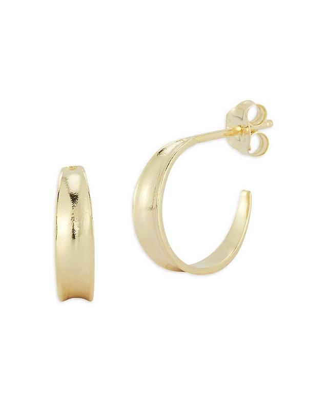 Bloomingdales Polished Round Concave Huggie Hoop Earrings in 14K Yellow Gold - 100% Exclusive Product Image