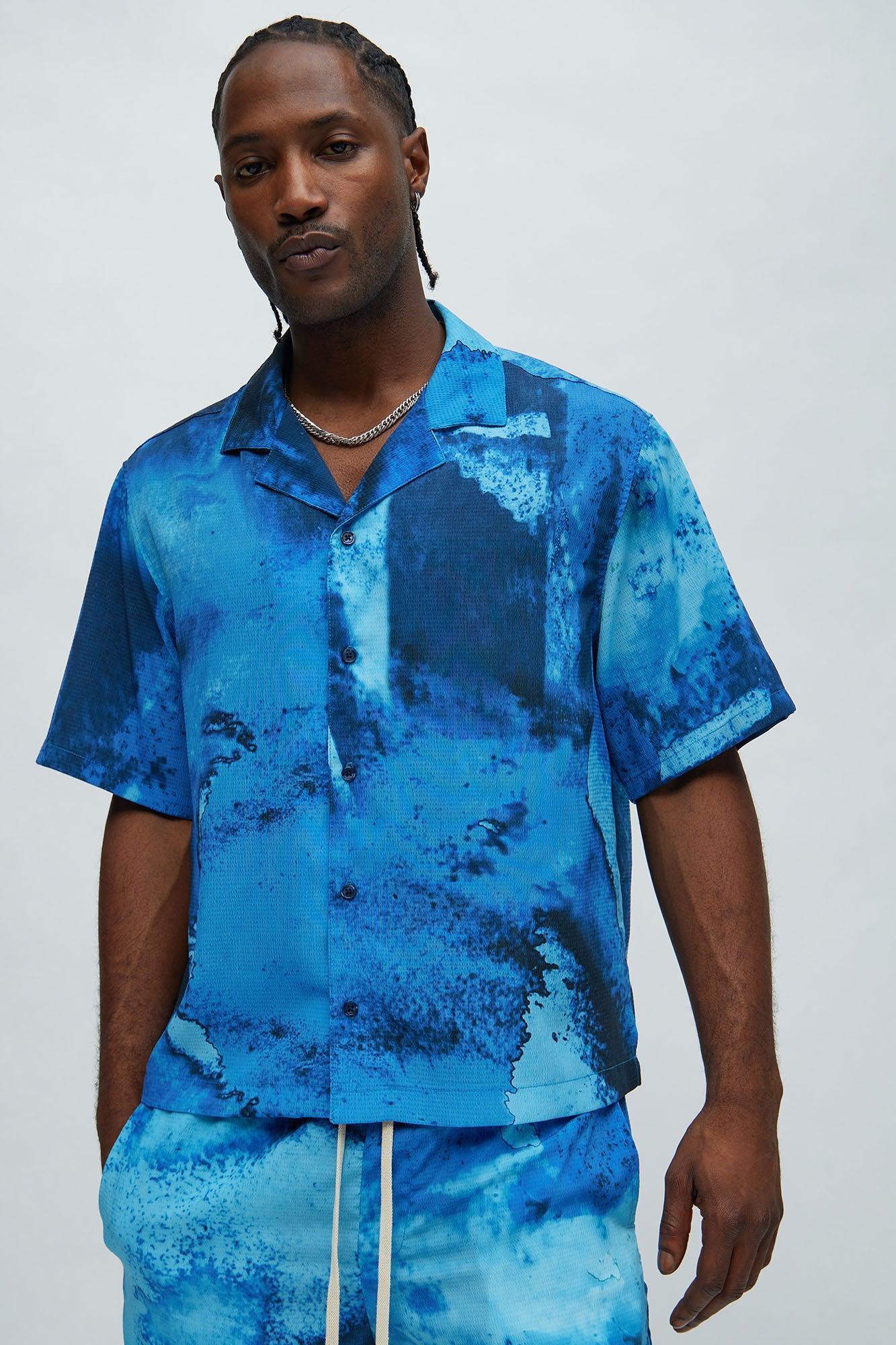 Atlantic Textured Shirt - Blue Product Image