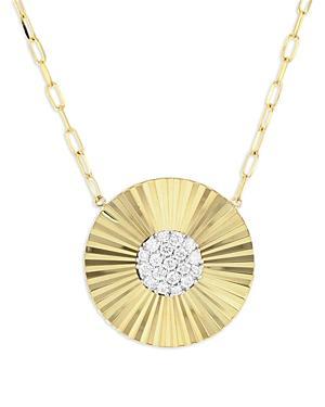 Phillips House 14K Yellow Gold & Rhodium Diamond Pave Aura Necklace, 16-18 Product Image