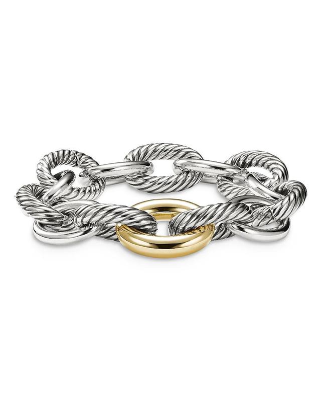 David Yurman Sterling Silver & 18K Yellow Gold Chain Bracelet Product Image