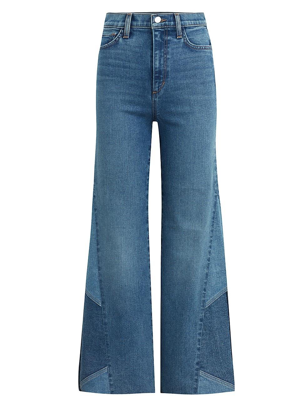 Womens The Bailey Pieced Wide-Leg Jeans product image