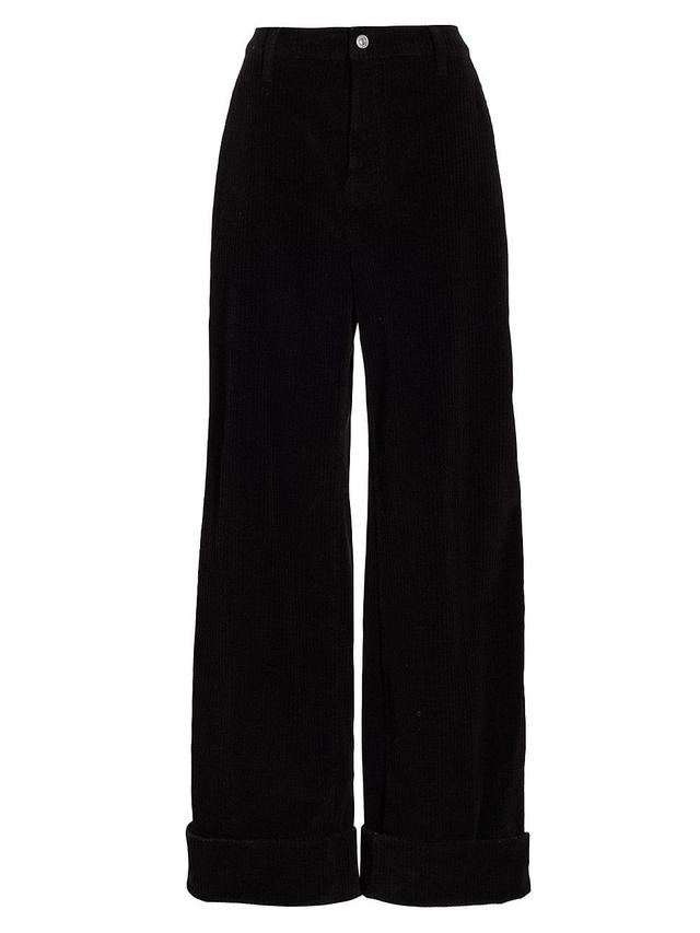 Womens Straight-Leg Corduroy Trousers Product Image