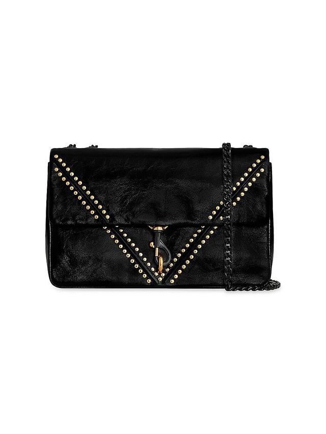 Womens Edie Medium Studded Leather Crossbody Bag Product Image