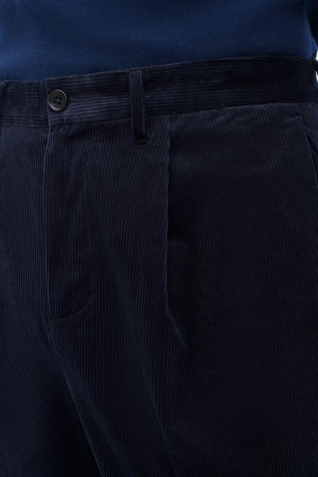 Pleated Stretch Corduroy Trousers Product Image