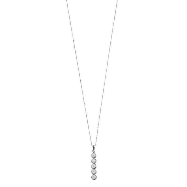 SIRI USA by TJM Sterling Silver Freshwater Cultured Pearl Linear Pendant Necklace, Womens White Product Image