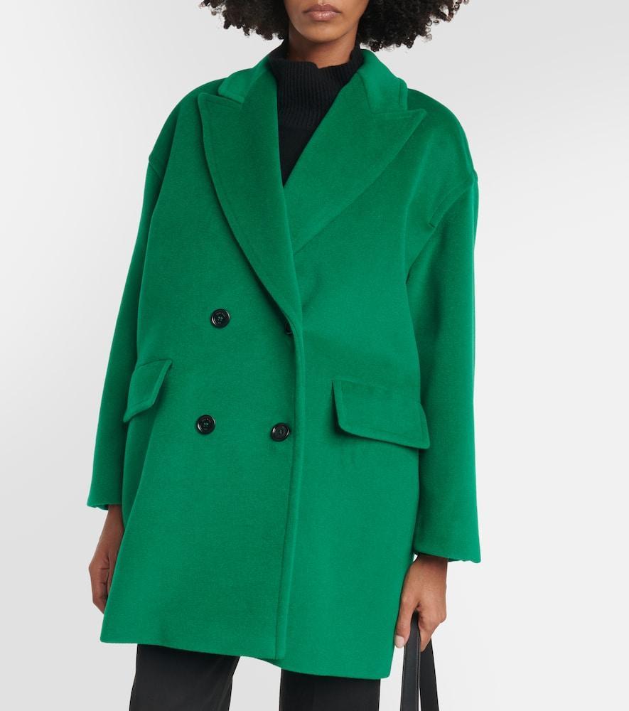 Meana Wool And Cashmere Coat In Verde Product Image