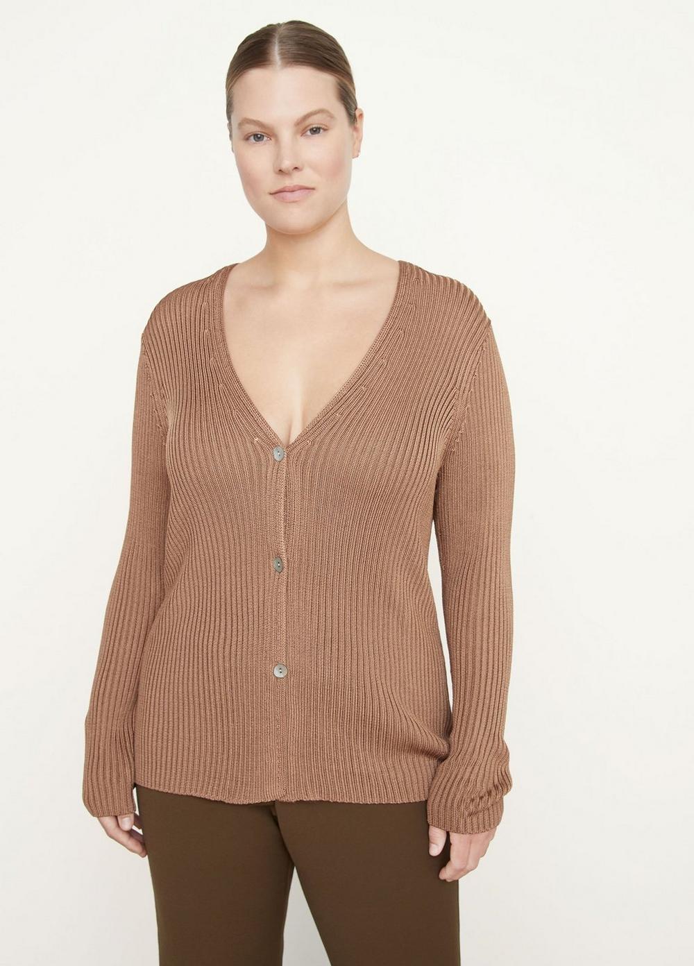 Ribbed Button Cardigan Product Image