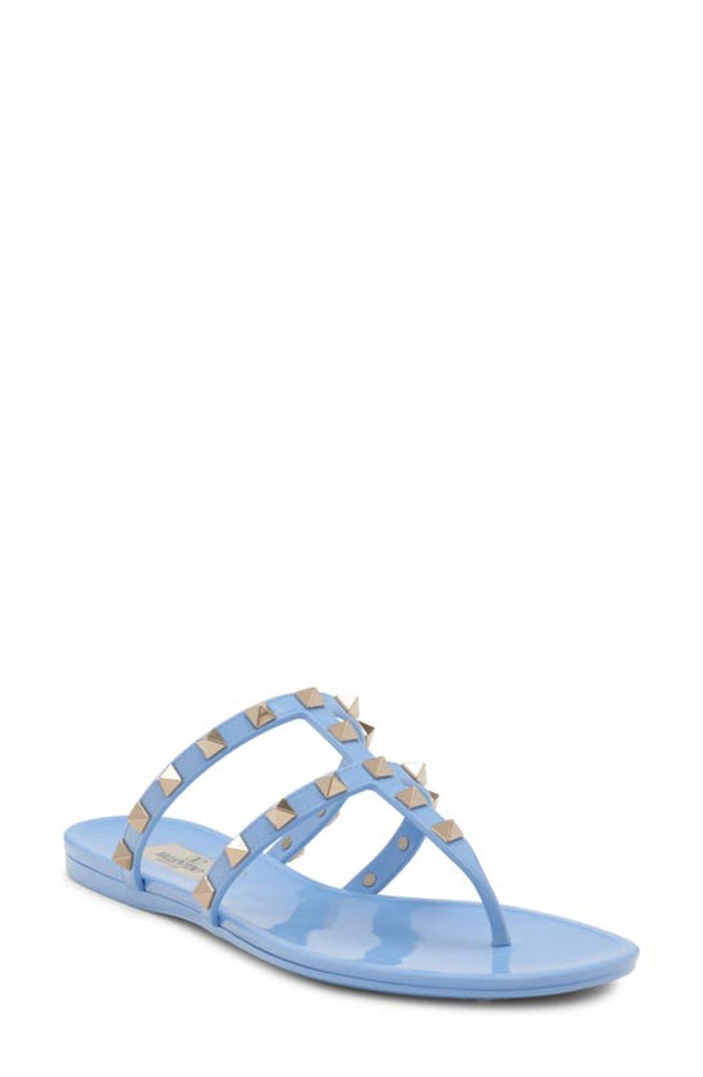 Rockstud Jelly Sandal In Blue Product Image