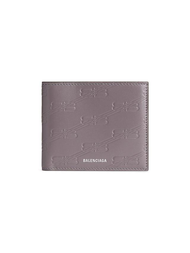 Mens Embossed Monogram Square Folded Wallet in Box Product Image