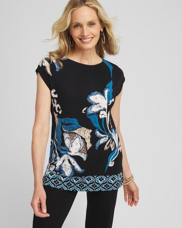 Women's Travelers Placed Floral Tunic Top Product Image