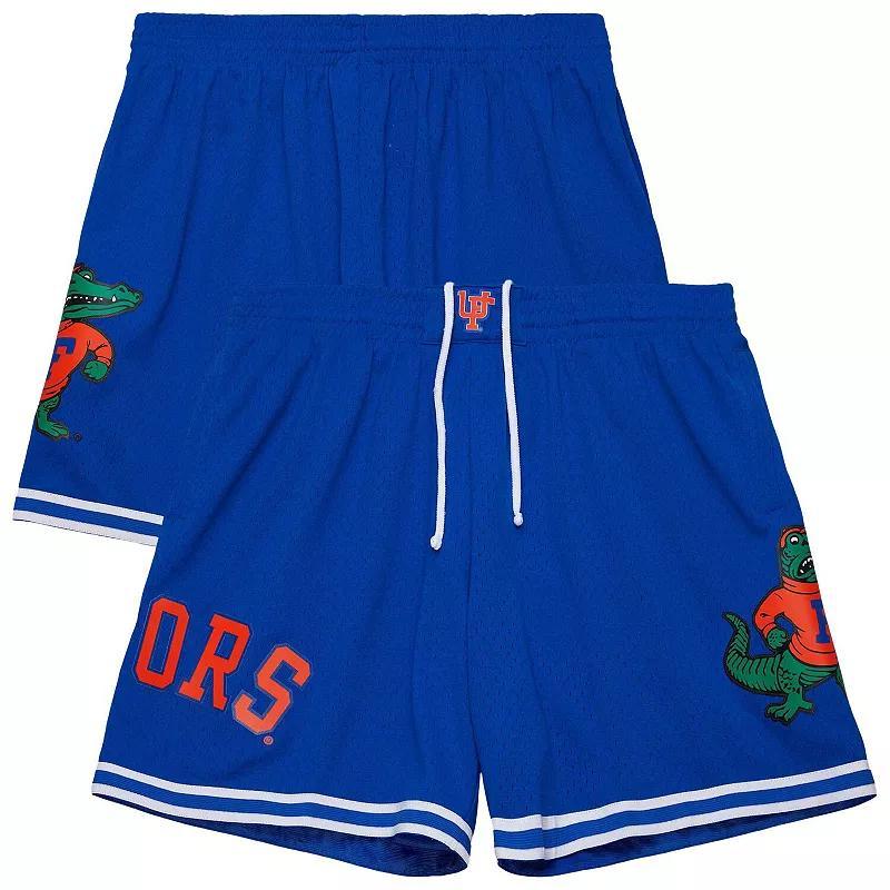 Mens Mitchell & Ness Royal Florida Gators Team ID Vintage Logo Mesh Shorts Product Image