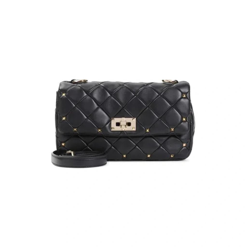 Black Rockstud Spike Small Shoulder Bag Product Image