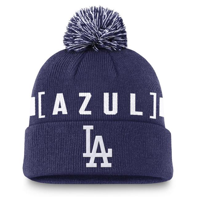 Mens Nike Royal Los Angeles Dodgers Hometown Peak Cuffed Knit Hat with Pom Product Image