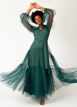 Malani Dress in Mallard Green Product Image