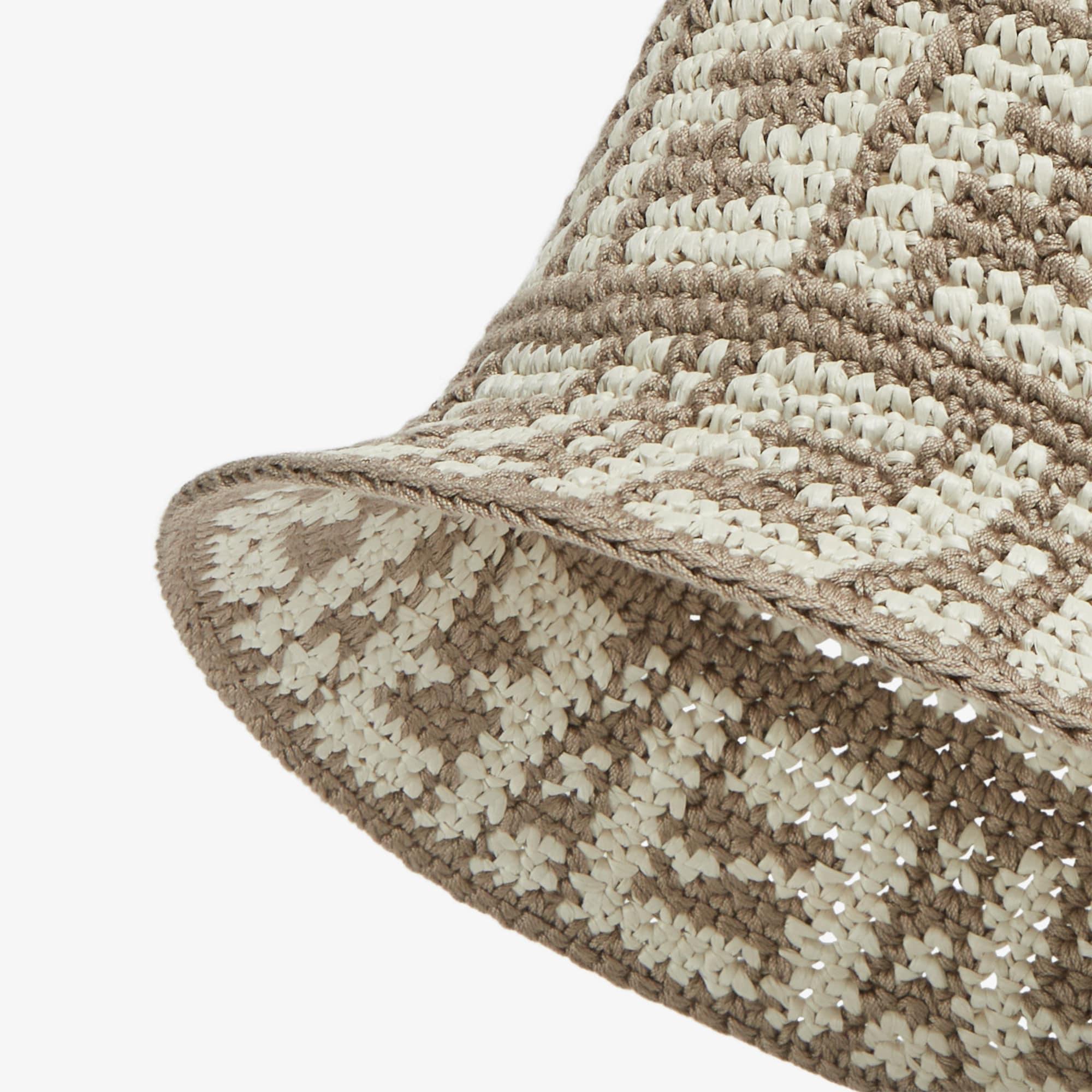 HatBrown raffia bucket hat Product Image