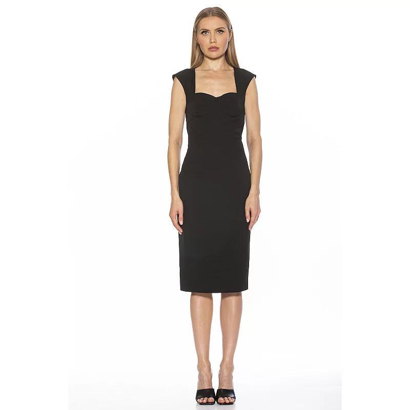 Womens ALEXIA ADMOR Corset Midi Sheath Dress Product Image