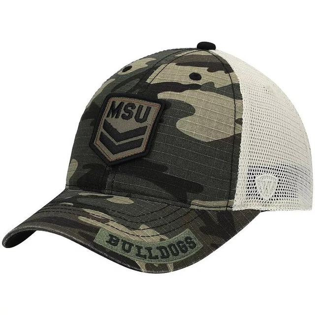 Mens Top of The World Camo Mississippi State Bulldogs Oht Military-Inspired Appreciation Shield Trucker Adjustable Hat - Camo Product Image