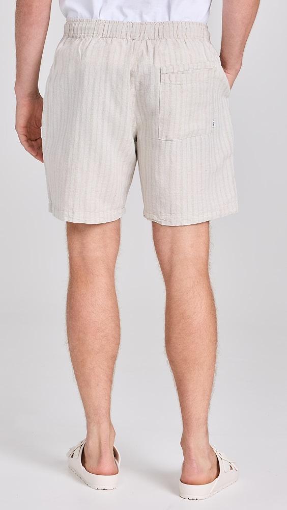 Wax London Kurt Linen Stripe Shorts 7" | Shopbop Product Image