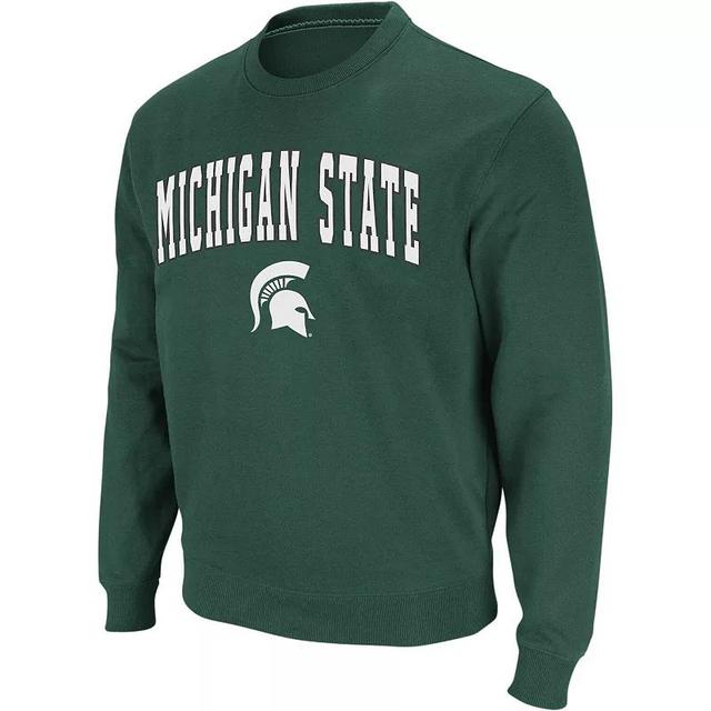 Mens Colosseum Michigan State Spartans Arch & Logo Crew Neck Sweatshirt Product Image