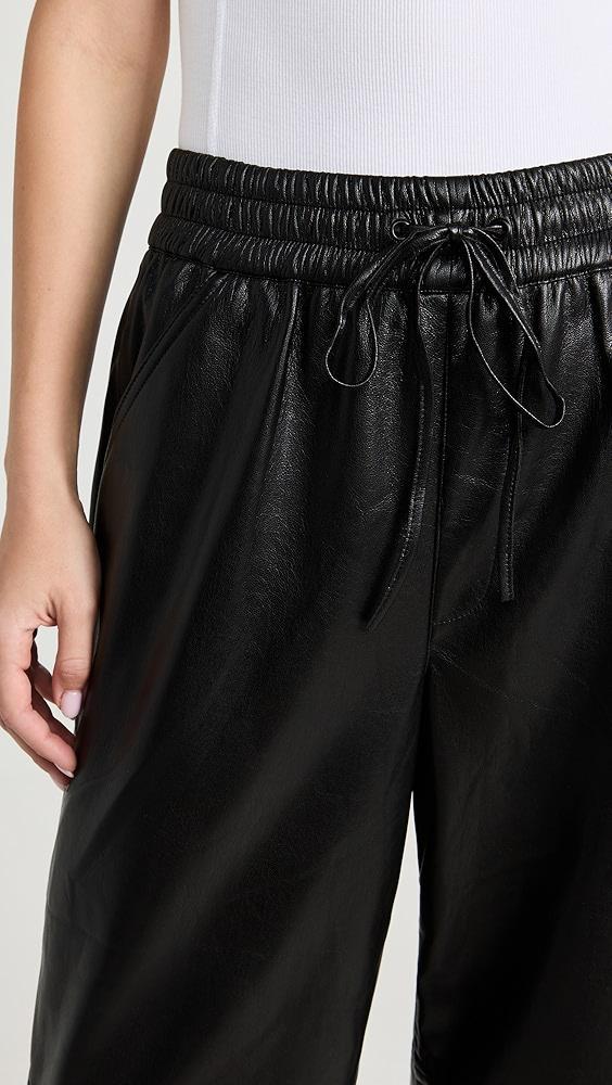 Good American Leather Wide Leg Pants | Shopbop Product Image