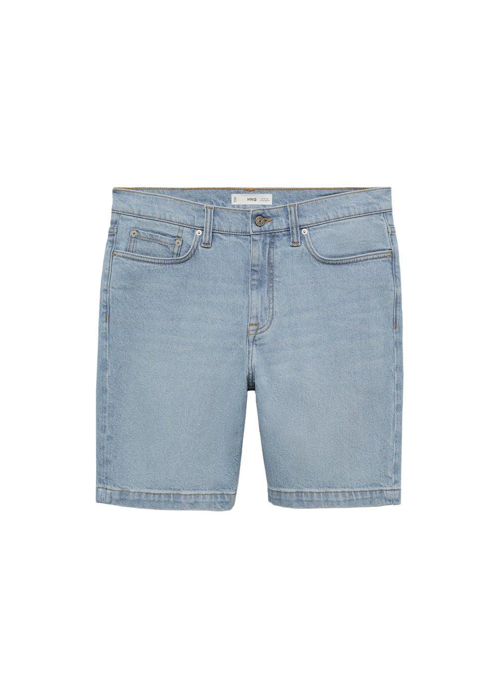 MANGO MAN - Regular-fit denim bermuda shorts medium blueMen Product Image