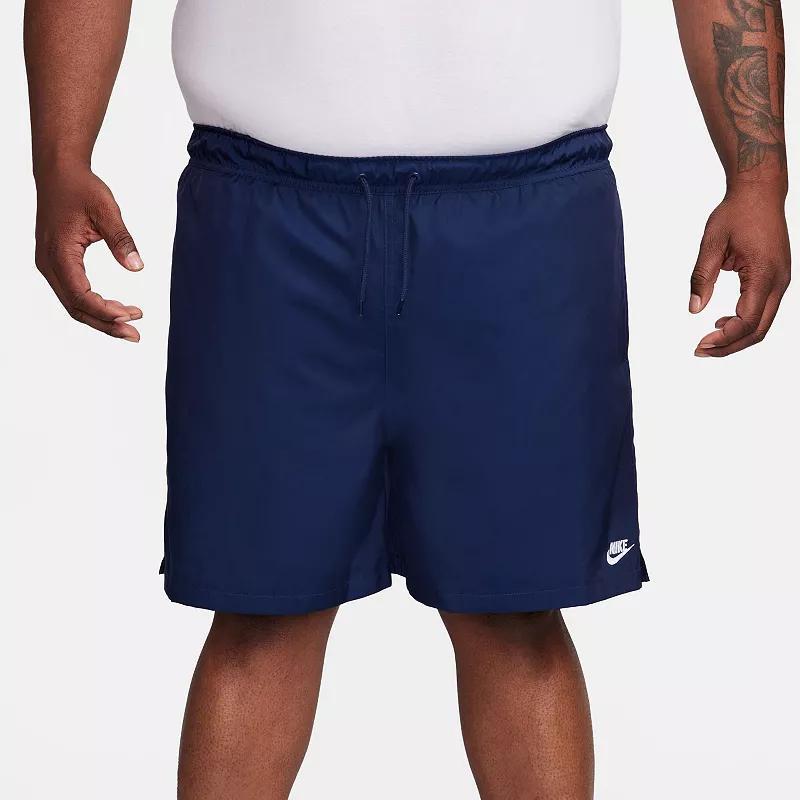 Mens Nike Club Woven Flow Shorts Black Navy Product Image