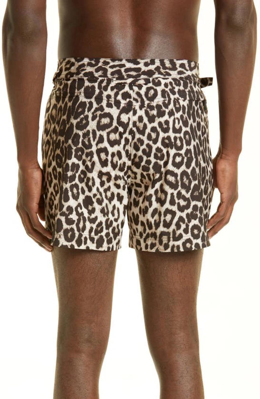 TOM FORD Printed Poplin Swim Short In Black Product Image