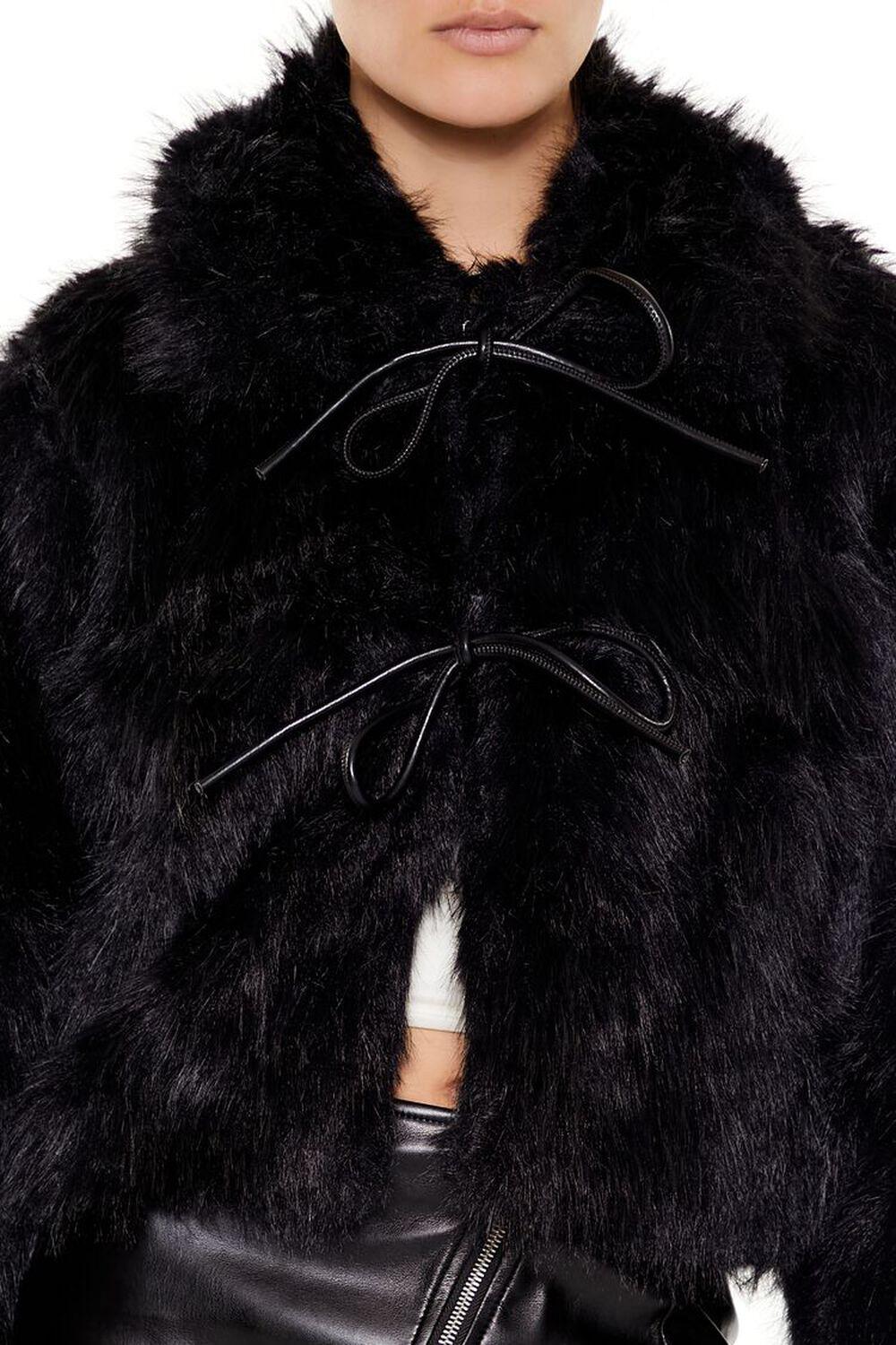 Faux Fur Tie-Front Coat | Forever 21 Product Image