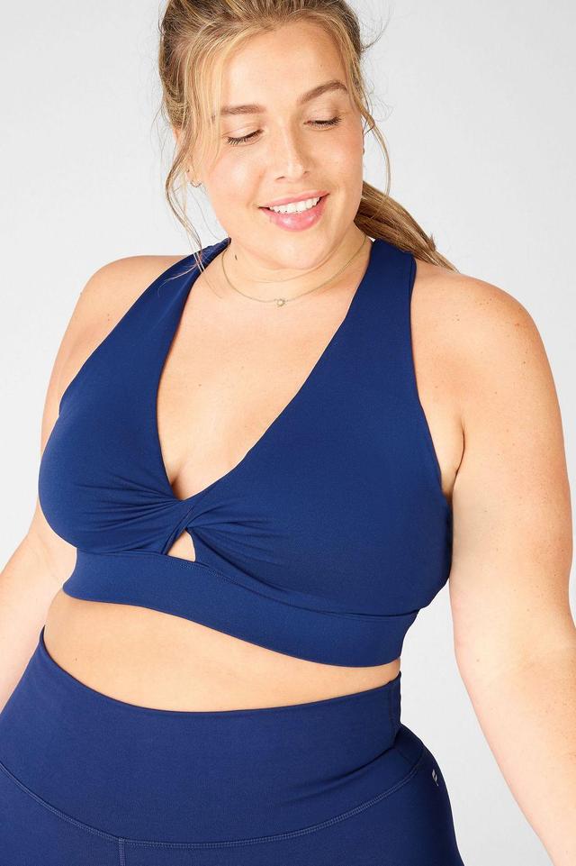 Fabletics Oasis Twist Sports Bra Womens blue plus Size 4X Product Image